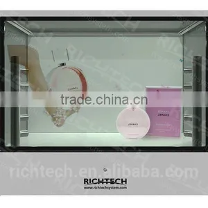Richtech Quality Video Advertising Display Transparent LCD Showbox Jewelry Display thumbnail-3
