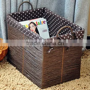 Cheap Handmade Baskets Corn Husk Basket Simple Convient Weaving Storage Basket thumbnail-2