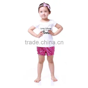 Mermaid Children Summer Boutique Girls Outfits Clothing Sets thumbnail-1