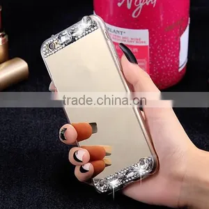 Mirror Case for Iphoen 6 6 Plus 5s Luxury Gold Bling Diamond Soft TPU Case Ultra Slim Phone Back Cover thumbnail-5