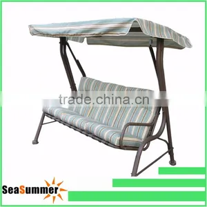 Outsunny Garden Patio Swing Chair 3 Seater Swinging Hammock Outdoor Cushioned Bench Seat thumbnail-1