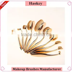 Haokey 10pcs Toothbrush Makeup Brush Set Use for BB Cream Foundation,lip,eyeshadow,eyebrow Quality Choice thumbnail-1
