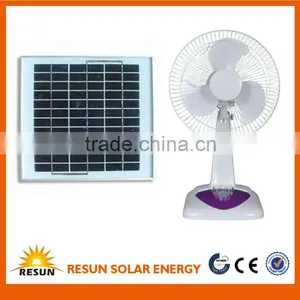 New Design 12v 12w Solar dc Fan/ Solar Table Fan With Pure Copper Motor thumbnail-1