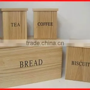 Custom Vertical Wood Bread Storage Bin With Removable Lid and Handle for Bread and Cake Storage thumbnail-5