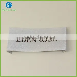 High Grade Custom Woven Labels For Clothing Center Folded Woven Tags thumbnail-1