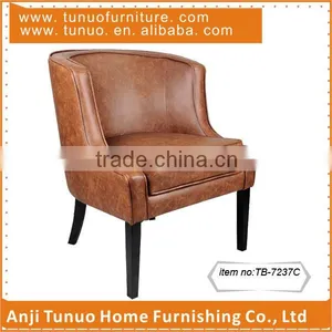 Arm Chair,Good PU Cover With Piping Around,moveable Seat Cushion,KD Black Finish Rubber Wood Legs.TB-7237C thumbnail-2