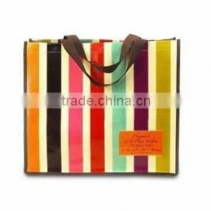 Vertical Bar Laminated Metal Storage Trunk pp Woven Bag(Gre-kbc13) thumbnail-1