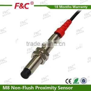 F&C M8 SN 2mm Non-shield 5v dc Inductive Proximity Sensor With CE thumbnail-1