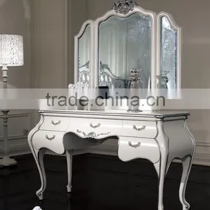 Manufacturer Direct Supplier Modern Elegant France Type Bedroom Furniture Bed Bedside Table Wardrobe Dressing Table Bench thumbnail-4