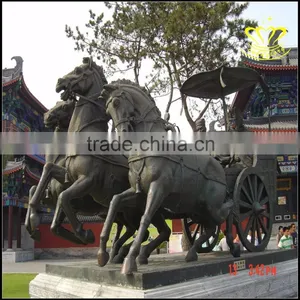 Custom Large Animal Sculpture Bronze Horse European Bronze Warrior Knight Bronze Horse Sculpture thumbnail-4
