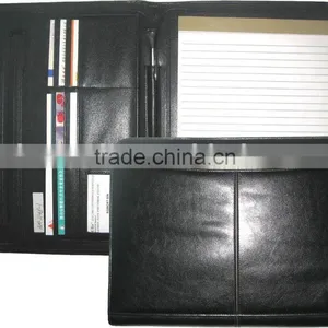 BLACK PU PORTFOLIO WITH ZIPPER,OUTTER POCKET thumbnail-1