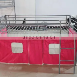 Childrens Novelty Metal Mid Sleeper Bed Bunk Bed With Curtain for Girls thumbnail-4
