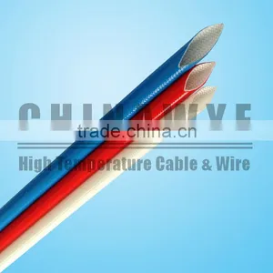 Fiberglass Braid Silicone Resin High Temperature Protection Sleeve thumbnail-1
