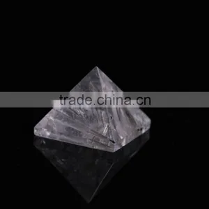 Hot Sale 100% Natural Transparent Pure Pyramid Quartz Crystal Clear Pyramid thumbnail-4