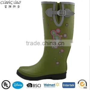(CH.W112) Rubber Boots Factory Summer Dress Flower Rain Boots Lady thumbnail-1