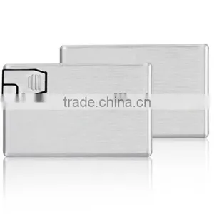 Luxury Brushed Aluminum Card USB Stick, USB Key, USB Disk, Flash Memory for Customised Logo thumbnail-1