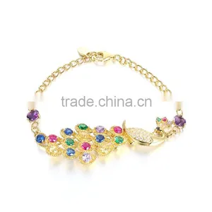 Gold Plated Jewelry Wholesale China Anchor Bracelet SBG652Y thumbnail-1