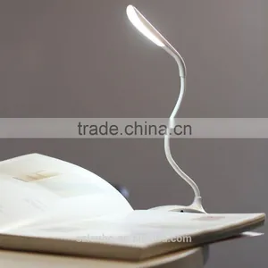 Rechargeable New Design LED Flexible Reading Light Clip-on Bed Table Desk Lamp thumbnail-1