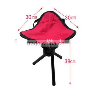 Cheap Portable Lightweight Folding Tripod Stool With Carry Bag, Mini Folding Stool Beach Chair thumbnail-3