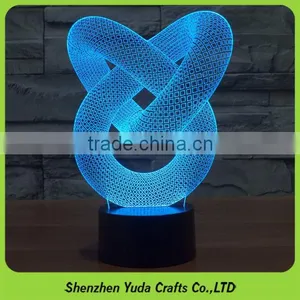 High Transparent Flat Packing Acrylic Small Night Light With Wooden Base thumbnail-4