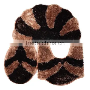 Microplush Soft Touch Durable Anti Slip Backing Shaggy Silk Polyester Carpet for Bath Room thumbnail-3