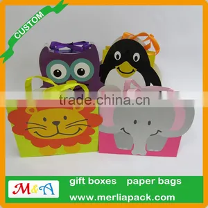 CMYK Printing Gift Wrap Bags Industrial Use Shopping Cartoon Elephant Bags thumbnail-2