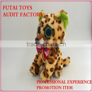 Big Eyes Plush Cat Soft Cat With Red Ribbon thumbnail-1