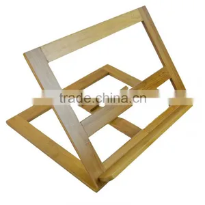 DT005 Bamboo Recipe Book Holder, Bamboo Material Reading Book Rack thumbnail-2