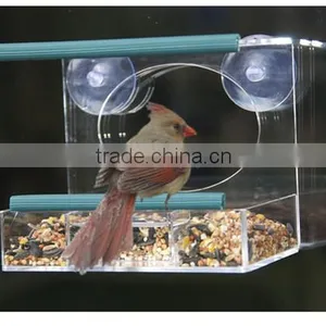 Crystal Clear Window Bird Feeder Acrylic Bird Feeder thumbnail-1