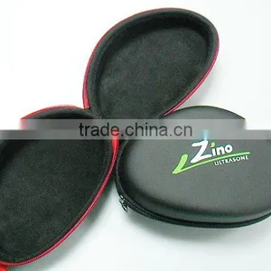 (Black and Hot) Mesh Style With Zipper Enclosure Handsfree Headset Earphone HARD EVA Bag thumbnail-2