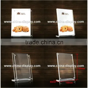 L / Tshape Acrylic Sign Holder a5 Size Acrylic Menu Holder thumbnail-6