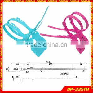 High Security Pull Tight Tear off Plastic Seal, Bag Seals, Pull Tight Tamper Proof Tear off Plastic Seal DP-335TH thumbnail-1
