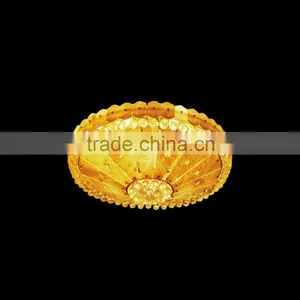 Modern New Design Crystal Golden Round Ceiling Light thumbnail-1