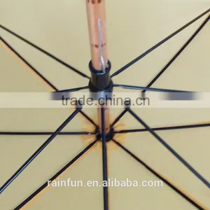 Years Factory Wholesale Cheap Yellow Umbrellas Manufacturer China With Bamboo Handle thumbnail-3