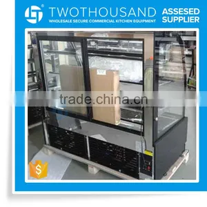 Back Door Opened 990 L 4 Shelf Refrigerated Display Cake Case thumbnail-2