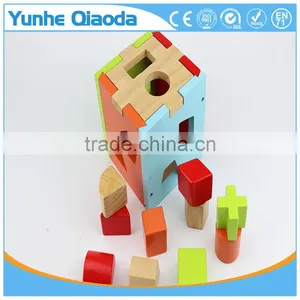Colorful Cube For Shape Sorter Cognitive And Matching Wooden Toys thumbnail-4