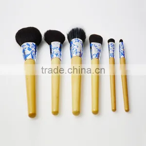 2016 Customized Logo Makeup Brushes With Wooden Handle thumbnail-5