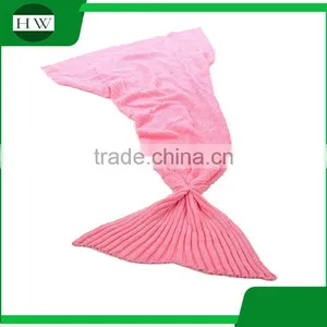 China Supplier Low MOQ Kids Children Knitted Mermaid Tail Blanket thumbnail-3