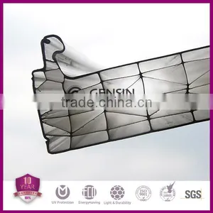 Zhejiang Haining 10-year Warranty 16mm 7-wall Diamond Structure Locking Polycarbonate Hollow Sheet 1040mm thumbnail-1
