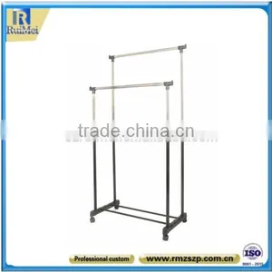 2-line Floor Standing Metal Garment Display Holder thumbnail-1