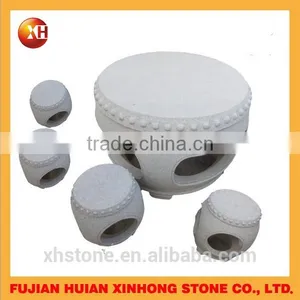 Nature Stone Table and Chairs With High Polished on Top thumbnail-4
