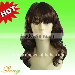Super Pretty Stylish Brown Curl Human Hair Wig thumbnail-1
