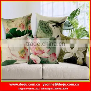 Lotus Dragonfly Cushions Home Decor Pillow thumbnail-1