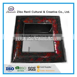 Handcrafted Stained Glass Mosaic Tile Mirror for Wall Decotative Arts and Crafts thumbnail-1