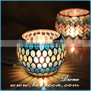 Wholesale Mosaic Candle Holders Centerpiece for Wedding thumbnail-6