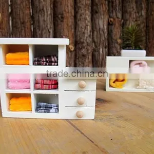 Mini White Classic Furniture Toys,shooting Props,Wooden Cabinets thumbnail-1