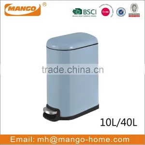Round Powder Coating Waste Step Bin With Soft Close Lid thumbnail-2