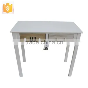 Modern Solid Wood Children Writing Table/Kids Wooden Furniture of Table With Two Drawers thumbnail-1
