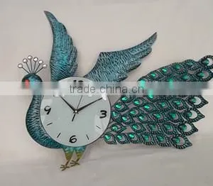 Peacock Wall Metal Digital Clock thumbnail-1