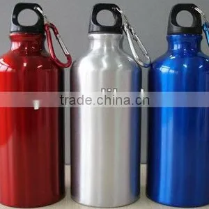 500ml With Heat Transfer Logo and Carabiner Lid for Aluminum Sport Water Bottles thumbnail-1